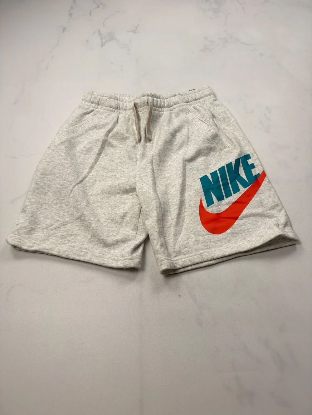 Nike Sweat Shorts Light Gray Athletic Streetwear - Boys L+ Husky NWT